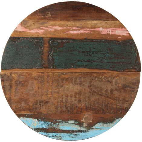 Plateau de table Design Moderne, Dessus de table de salle à manger, rond 70 cm 25-27 mm Bois de récupération solide OIB6834E (1/5)