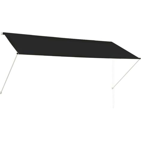 Auvent Marquise rétractable, Store Banne pour Jardin Balcon Terrasse, 300x150 cm Anthracite OIB4103E (1/5)