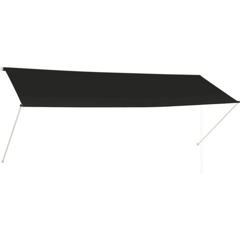 Auvent Marquise rétractable, Store Banne pour Jardin Balcon Terrasse, 350x150 cm Anthracite OIB9466E (1/5)