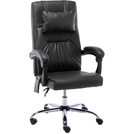 Chaise de bureau  Fauteuil de Bureau  Siège Ergonomique de massage Noir Similicuir BZRNR571659 MaisonChic