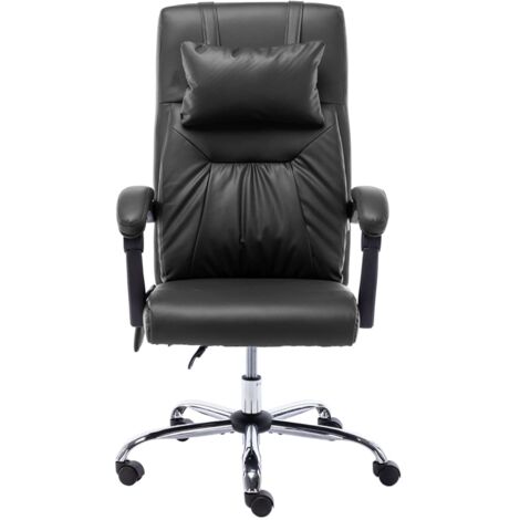 Chaise de bureau  Fauteuil de Bureau  Siège Ergonomique de massage Noir Similicuir BZRNR571659 MaisonChic