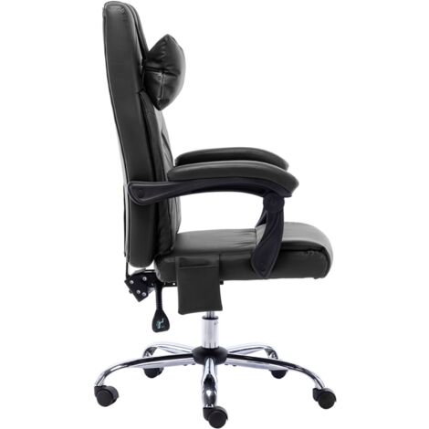 Chaise de bureau  Fauteuil de Bureau  Siège Ergonomique de massage Noir Similicuir BZRNR571659 MaisonChic