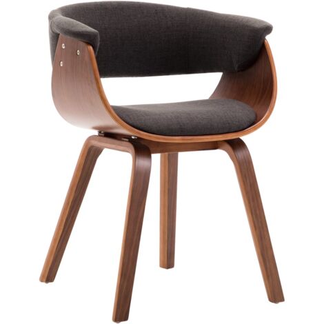 Chaise de salle à manger - Chaise à dîner Gris Bois courbé et tissu BV693094 - BonneVie (1/5)