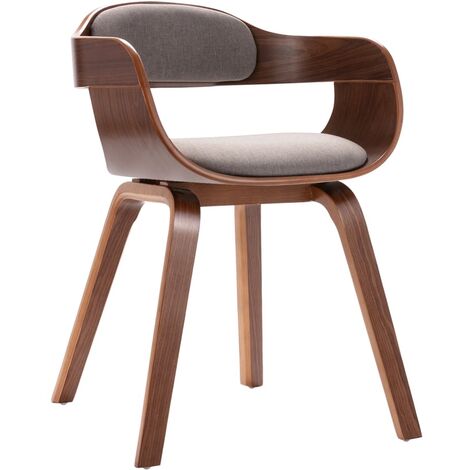 Chaise de salle à manger - Chaise à dîner Taupe Bois courbé et tissu BV481871 - BonneVie (1/5)