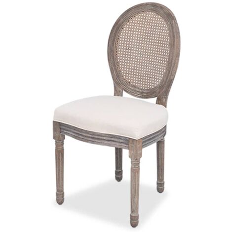 Lot de 4 Chaises de salle à manger - Chaises à dîner Crème Tissu BV899608 - BonneVie (1/5)