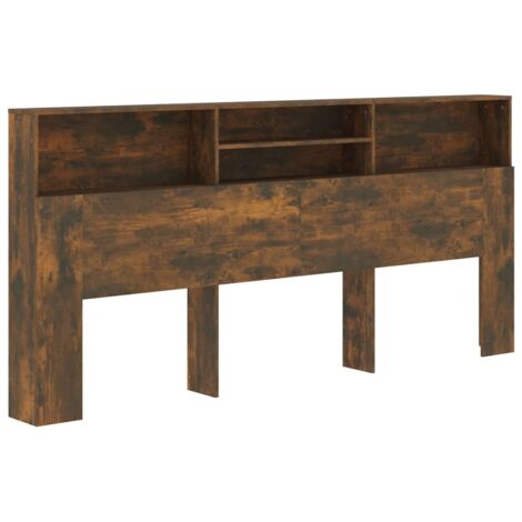 Tête de lit Résistante et économique, Panneau de lit, Chêne fumé 220x19x103,5 cm OIB4415E (1/5)
