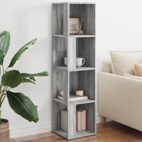Armoire d'angle Commode - Armoire de rangement Style Contemporain Sonoma gris 33x33x132 cm Bois d'ingénierie BV699373 - BonneVie (1/5)