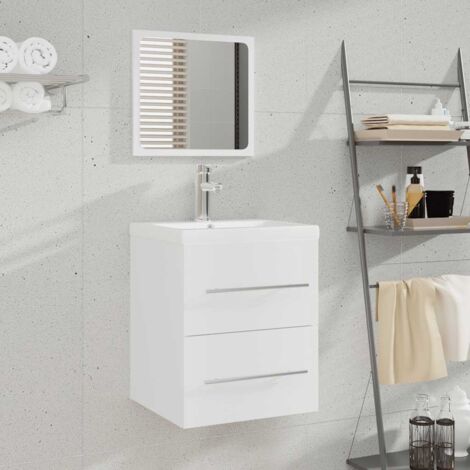 Furniture Limited - Armoire de salle de bain avec miroir Blanc 41 (1/5)