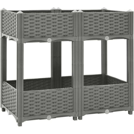 Jardinière de jardin - Balconnière à fleurs 80x40x71 cm Polypropylène BV725858 - BonneVie (1/5)