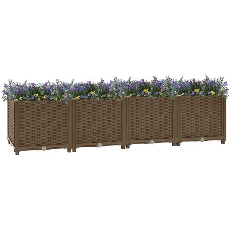 Jardinière de jardin - Balconnière à fleurs Lit surélevé 160x40x38 cm Polypropylène BV715709 - BonneVie (1/5)