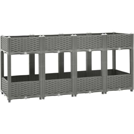 Jardinière de jardin - Balconnière à fleurs 160x40x71 cm Polypropylène BV717328 - BonneVie (1/5)