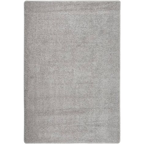 Tapis de salon Style Moderne Tapis de sol - Tapis shaggy antidérapant Gris clair 140x200 cm BV662296 - BonneVie (1/5)