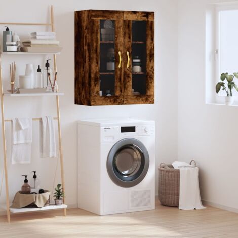 Furniture Limited - Armoire murale chêne fumé 69,5x34x90 cm (1/5)