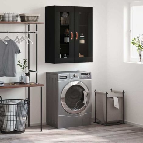Armoire murale Armoire murale de salle de bain Meuble de rangement noir 69,5x34x90 cm 37874 (1/5)