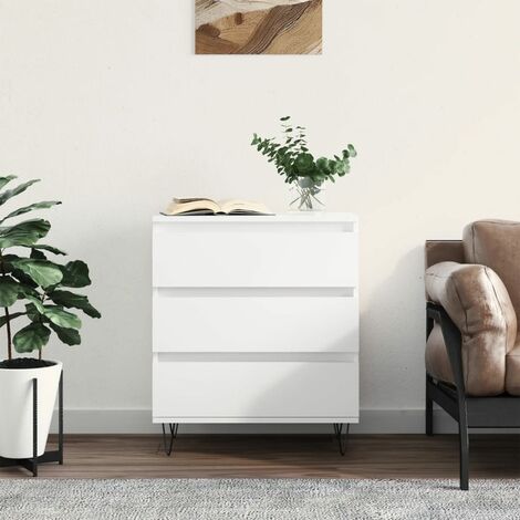 Buffet Meuble de rangement Armoire de cuisine Blanc 60x35x70 cm Bois d'ingénierie 25729 (1/5)