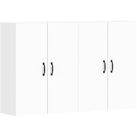 Lot de 2 Armoires murales  Meubles de rangement blanc bois d'ingénierie 39704 (1/5)