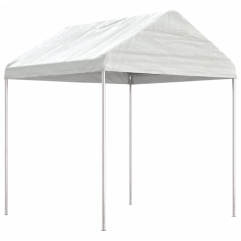 Tonnelle de jardin Tonnelle Pergola Barnum avec toit blanc 2,28x2,23x2,69 m polyéthylène 44206 (1/4)