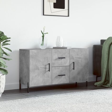 Buffet Meuble de rangement Armoire de cuisine gris béton 100x36x60 cm bois d'ingénierie 42816 (1/5)