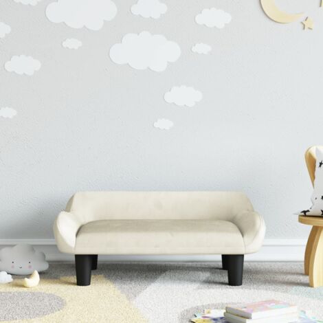 Canapé pour enfants  Canapé Sofa scandinave crème 70x40x24 cm velours 57743 (1/5)