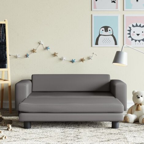 Canapé avec repose-pied pour enfants Canapé Sofa scandinave gis 100x50x30cm similicuir 60729 (1/5)