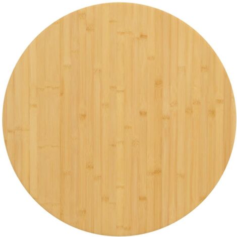 Plateau De Table Dessus de table Moderne Ø70x2,5 cm bambou 15587 (1/5)