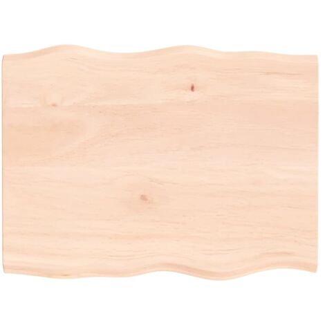 Plateau De Table Dessus de table Moderne bois chêne massif non traité bordure assortie 98397 (1/5)