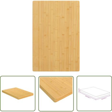 The Living Store Dessus de table 40x60x4 cm bambou - Dessus De Table - Plateau De Table - Table Basse - Table D'appoint - Bambou (1/4)
