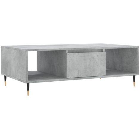 Table basse Table de salon Bout de canapé gris béton 104x60x35 cm bois d'ingénierie 44505 (1/5)