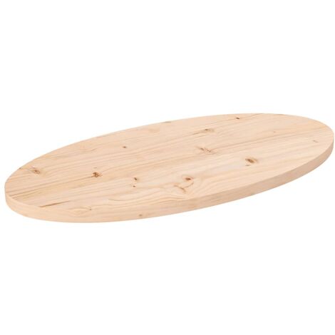 Plateau De Table Dessus de table Moderne 70x35x2,5 cm bois de pin massif ovale 91589 (1/5)