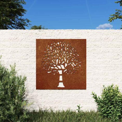 Déco murale Décoration murale jardin 55x55 cm acier corten design d'arbre 19870 (1/5)