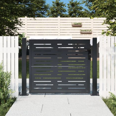 Portail de jardin  Portillon Grillage Portail de Clôture anthracite 105x105 cm conception de carré 42389 (1/5)