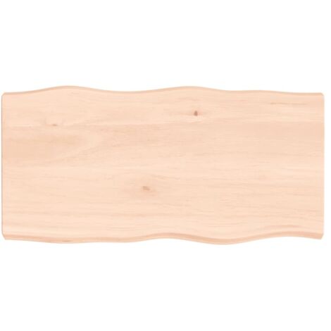 Plateau De Table Dessus de table Moderne bois chêne massif non traité bordure assortie 40263 (1/5)