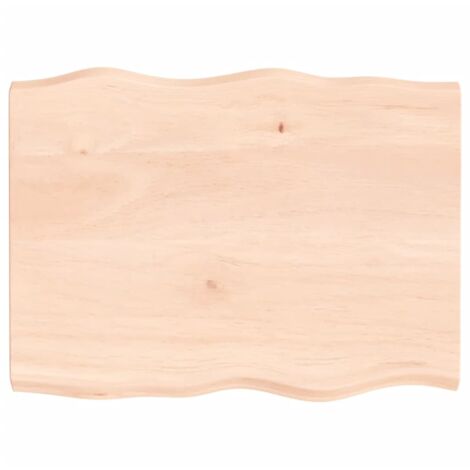 Plateau De Table Dessus de table Moderne bois chêne massif non traité bordure assortie 79454 (1/5)