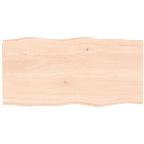 Plateau De Table Dessus de table Moderne bois chêne massif non traité bordure assortie 44010 (1/5)