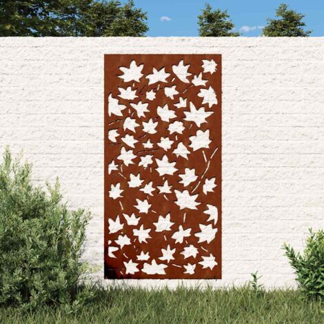 Déco murale Décoration murale jardin 105x55 cm acier corten design feuille 30615 (1/5)