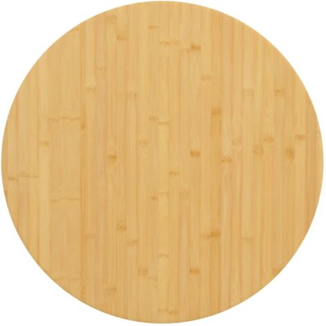 Plateau De Table Dessus de table Moderne Ø80x2,5 cm bambou 84199 (1/5)