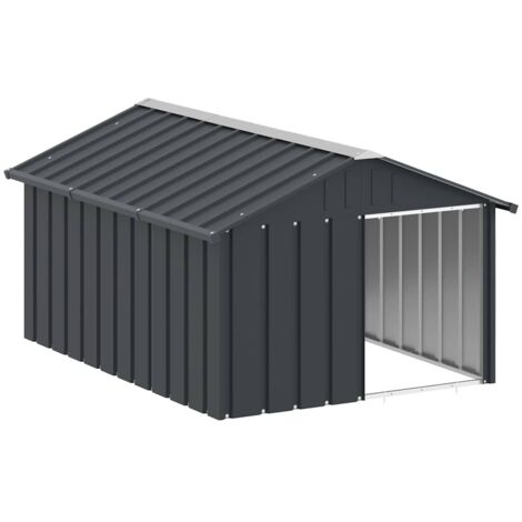 Niche pour chien Cage pour Chien  Anthracite 116,5x153x81,5 cm Acier galvanisé 81680