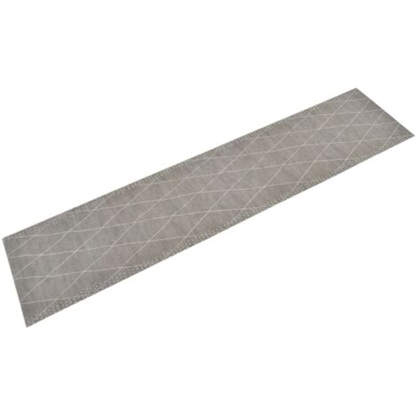 Tapis de cuisine Tapis de salon Tapis d'entrée lavable impression losange 60x300 cm velours 75945 (1/5)
