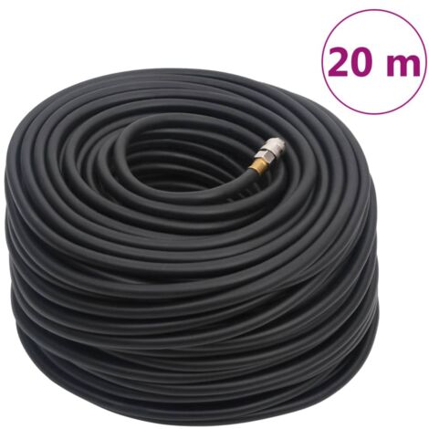 Tuyau d'air Tapis de salon Tuyau d’air comprimé hybride noir 20 m caoutchouc et PVC 67982 (1/5)