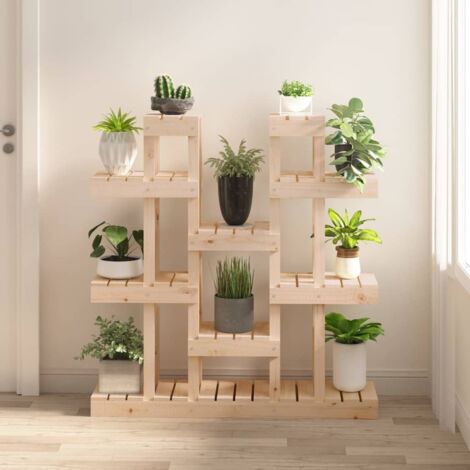 Support à plantes Luxueux, Meuble pour Plante, 104,5x25x109,5 cm Bois massif de pin OIB8656E (1/5)