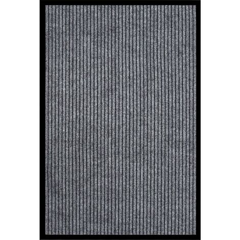 Paillasson，Tapis d'entrée，Tapis de Porte Intérieur et Extérieur rayé Gris 80x120 cm VDVM777744 (1/5)