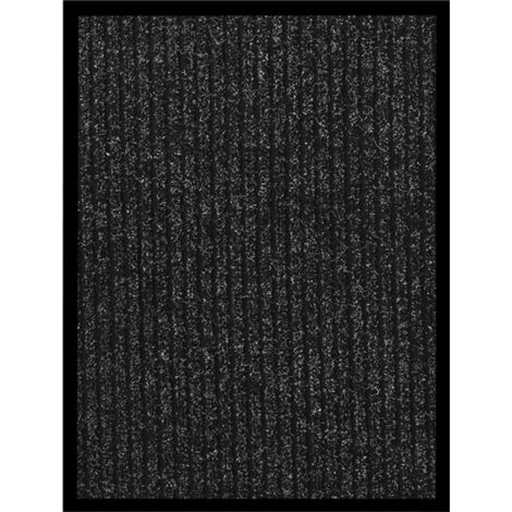 Paillasson rayé Tapis de salon Style Moderne - Tapis de sol Anthracite 40x60 cm BV752740 - BonneVie (1/5)