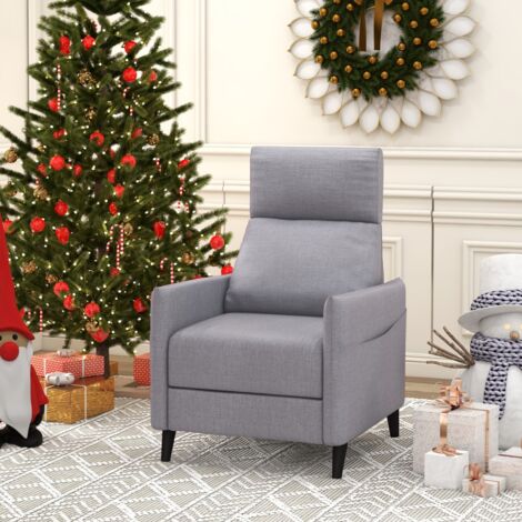 Fauteuil relax de jardin en métal et textilène avec repose-pieds