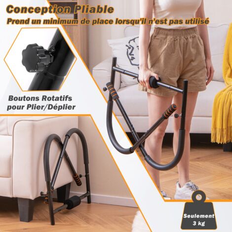 Entraîneur de Fitness AB Machine Abdominale Pliable avec Soutien Rembourré pour Tête/Cou Redressements Assis Noir CW4078 Maison Chic (1/3)