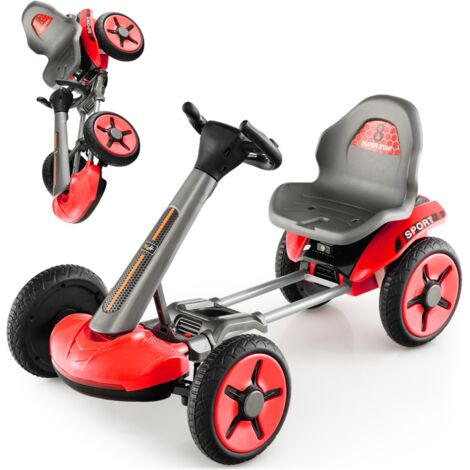 COSTWAY 12V Kart Électrique Enfant avec Balai Amovible & Volant & Télécommande, Kart de Nettoyage Électrique avec Klaxon & Musique, Démarrage en Douceur, 2-4km/h, Voiture pour Enfant de 2-5 Ans (Bleu