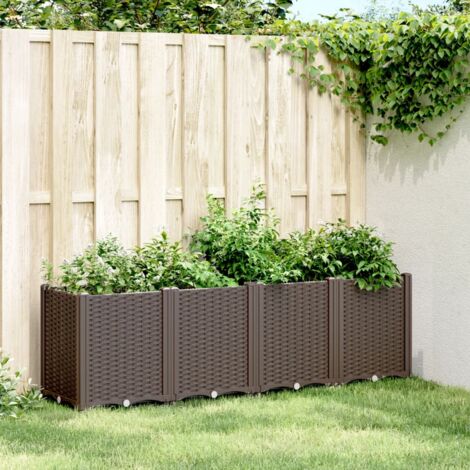 Jardinière-Pot de fleur marron 160x40x53 cm polypropylène (1/5)