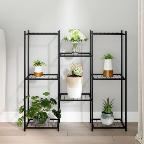 Jardinière-Pot de fleur 83x25x80 cm Noir Fer 373041 (1/5)