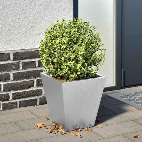 Jardinière-Pot de fleur 30x30x30 cm acier galvanisé 762114 (1/5)