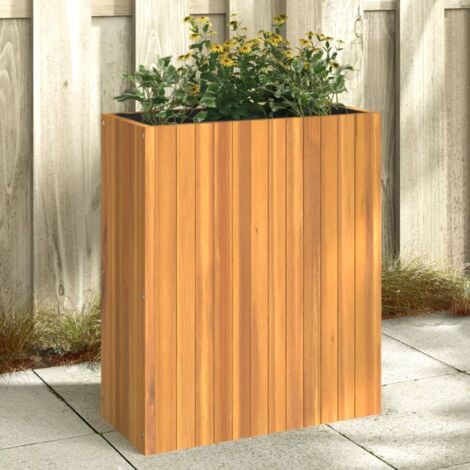 Jardinière-Pot de fleur 59x27,5x70 cm bois massif d'acacia (1/5)