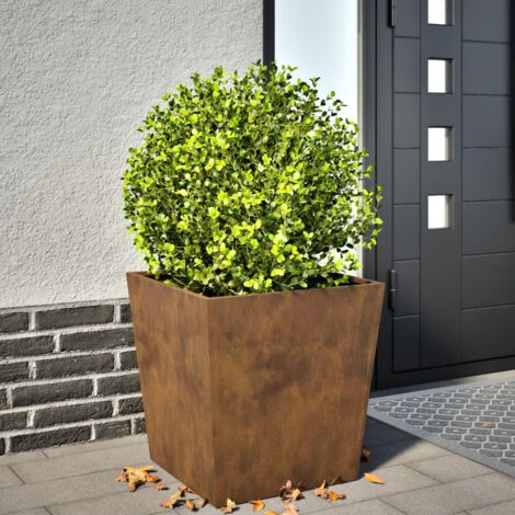 Jardinière-Pot de fleur 50x50x50 cm acier résistant aux intempéries (1/5)